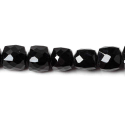 7-8mm Black Chalcedony Faceted Cube Beads 8 inch 25 pieces (ONLINE ORDER ONLY)