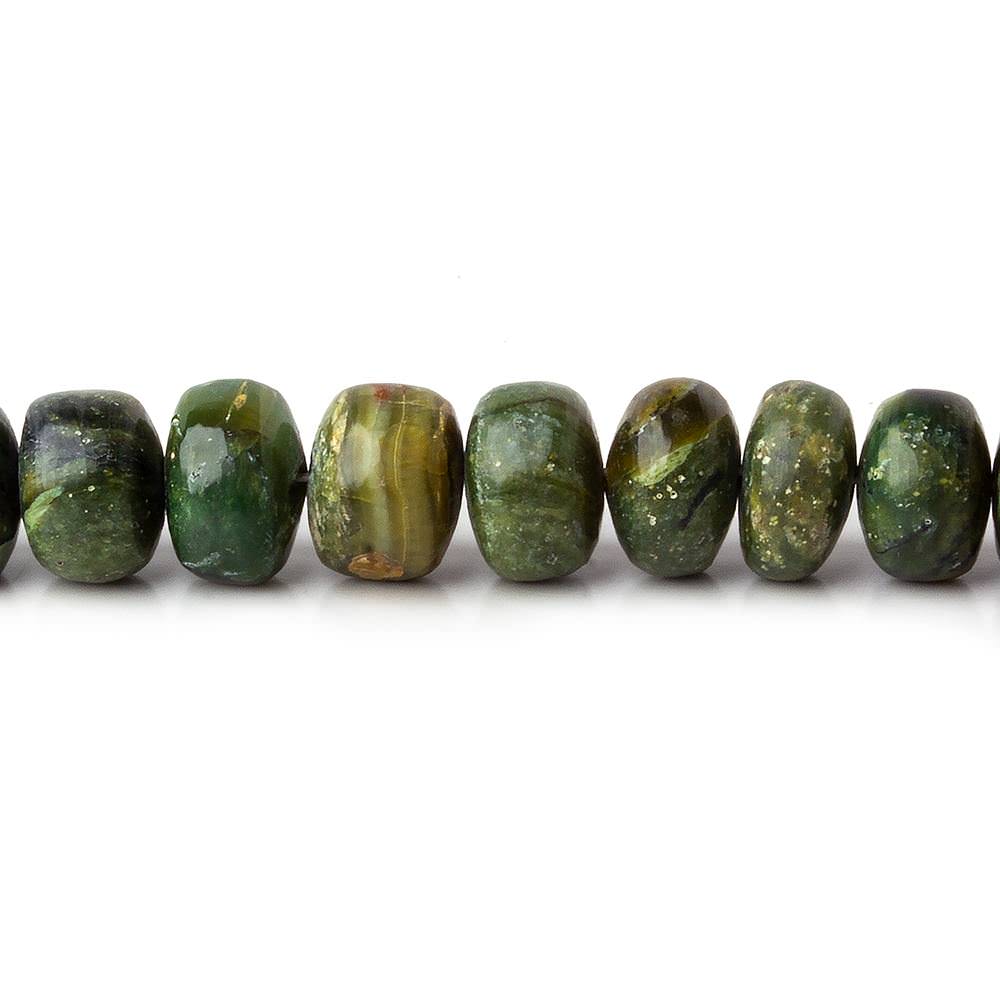 7-8mm Green Opal plain rondelle beads 18 inch 94 pieces (ONLINE ORDER ONLY)