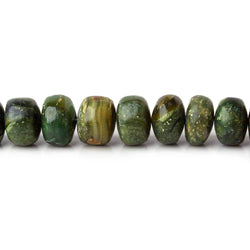 7-8mm Green Opal plain rondelle beads 18 inch 94 pieces (ONLINE ORDER ONLY)