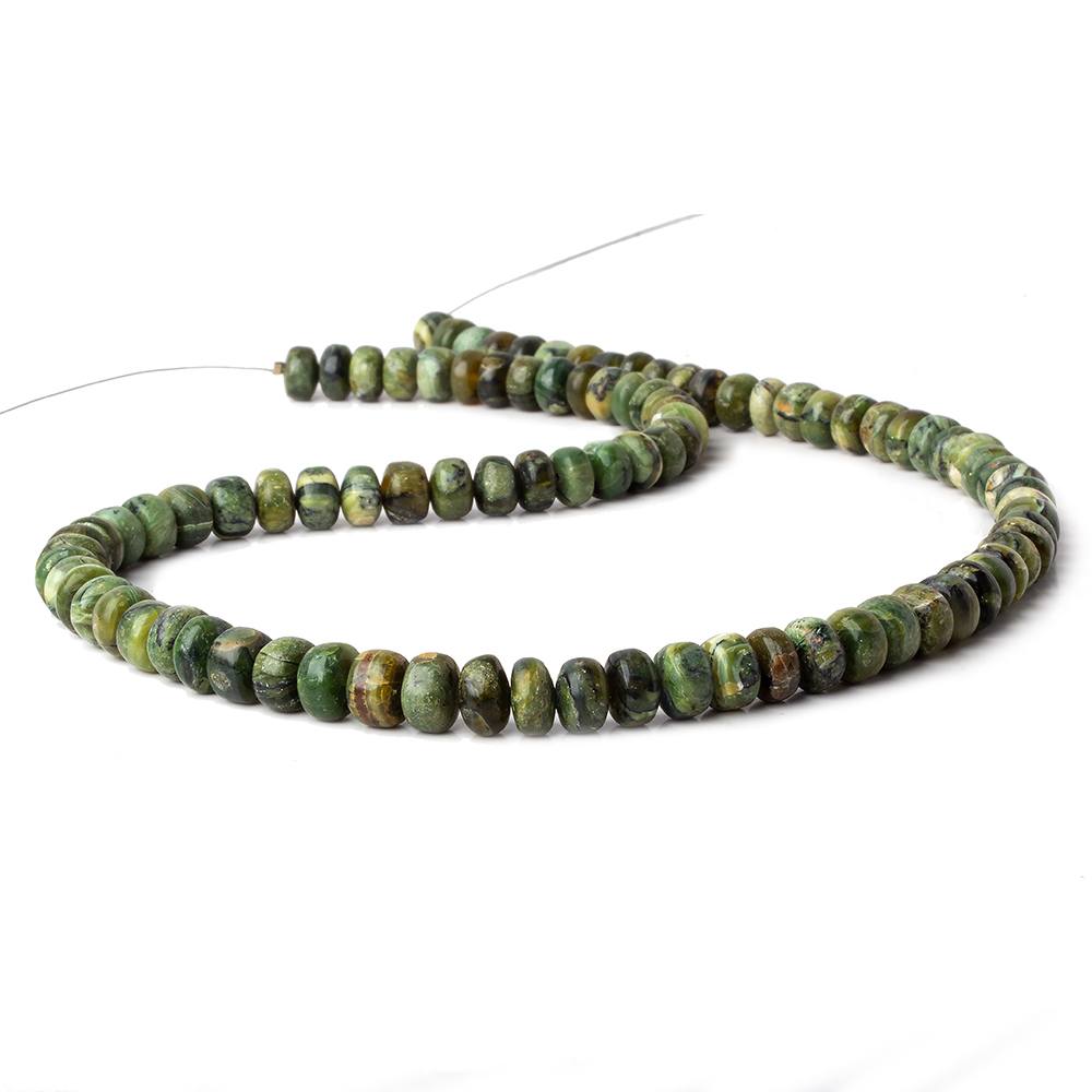 7-8mm Green Opal plain rondelle beads 18 inch 94 pieces (ONLINE ORDER ONLY)
