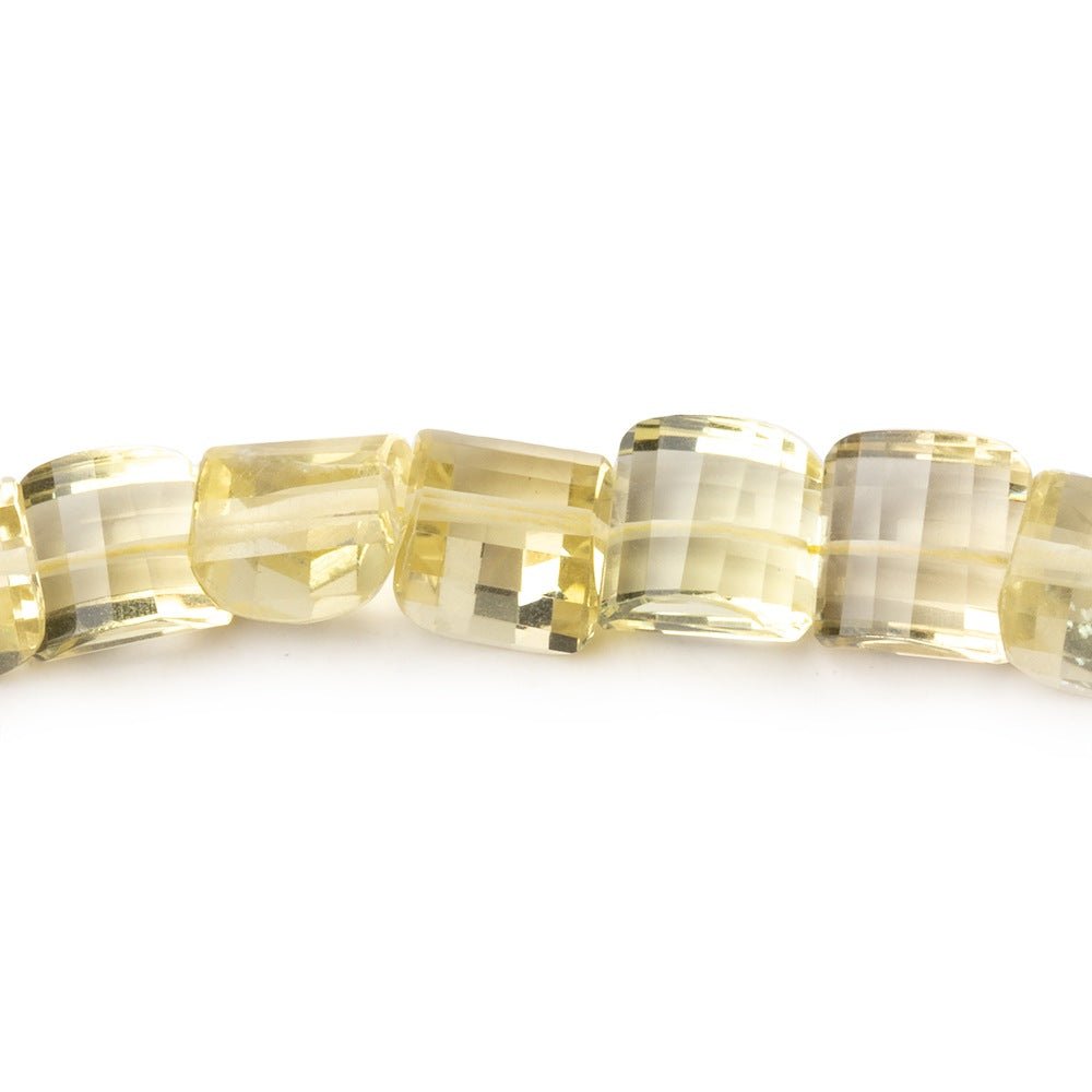 7-8mm Lemon Quartz Barrel Faceted Half Moon Beads 14 inch 53 Beads (ONLINE ORDER ONLY)