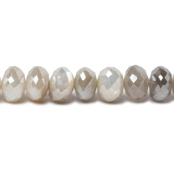 7-8mm Mystic Multi Cream Moonstone faceted rondelles 12 inch 64 pieces (ONLINE ORDER ONLY)