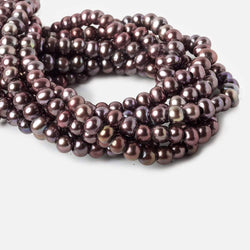 7-8mm Raisin Large Hole Off Round Freshwater Pearl 2.5mm drill hole, 15 inch, 64 pieces