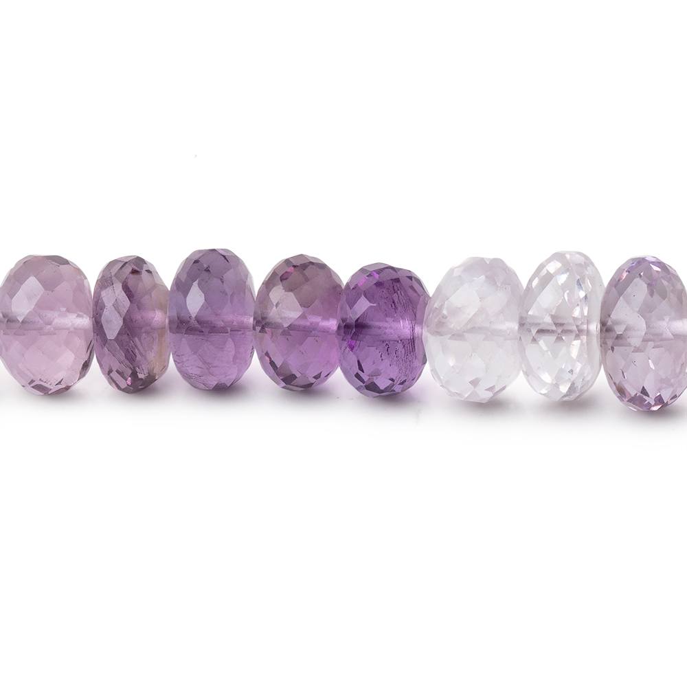 6mm Shaded Amethyst & Pink Amethyst Faceted Rondelles 14 inch 68 Beads (ONLINE ORDER ONLY)
