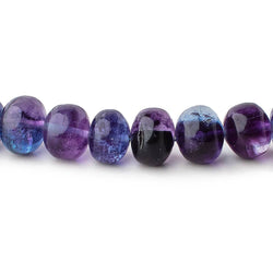 8-9mm Shaded Purple & Blue Fluorite Plain Rondelles 16 inch 60 Beads (ONLINE ORDER ONLY)