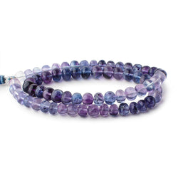 8-9mm Shaded Purple & Blue Fluorite Plain Rondelles 16 inch 60 Beads (ONLINE ORDER ONLY)