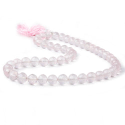 7-9.5mm Rose Quartz faceted round beads 16 inch 50 pieces AAA (ONLINE ORDER ONLY)