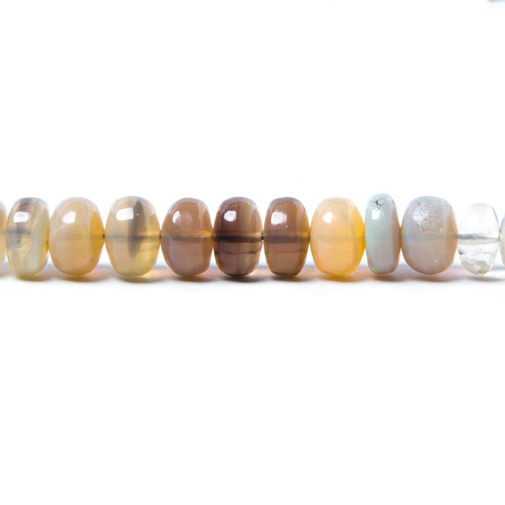 7-9mm Australian Opal plain rondelle beads 17 inch 88 pieces (ONLINE ORDER ONLY)