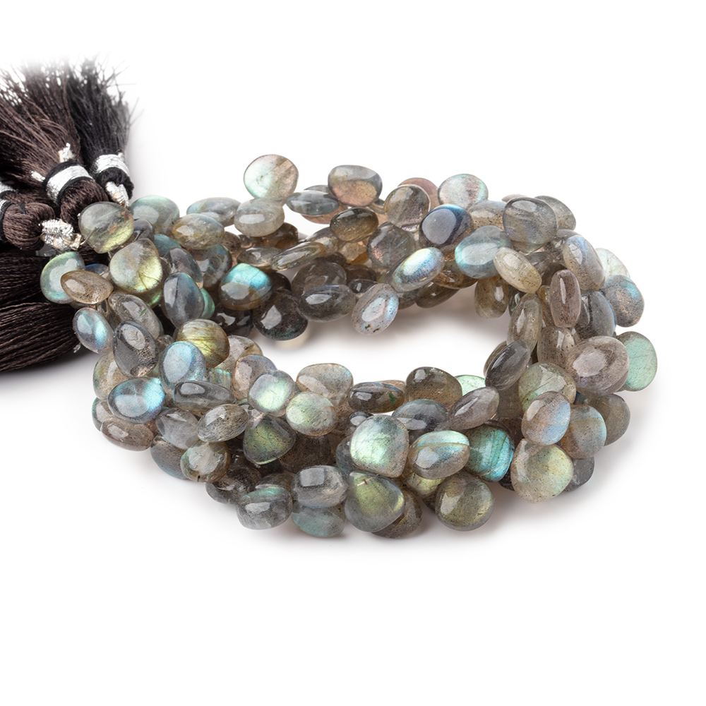 7-9mm Labradorite Plain Heart Beads 7 inch 40 pieces (ONLINE ORDER ONLY)