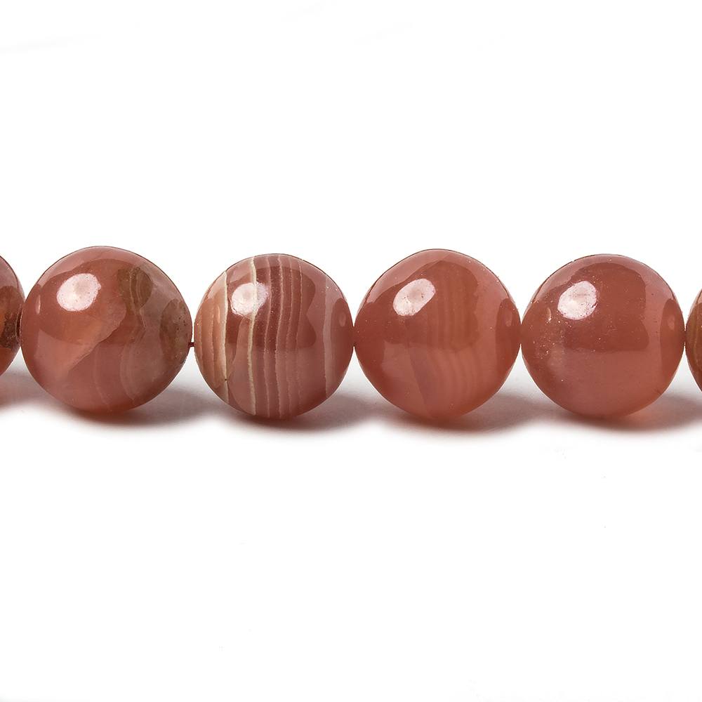 7-9mm Rhodochrosite Plain Round Beads 16 inch 47 pieces AA Grade (ONLINE ORDER ONLY)