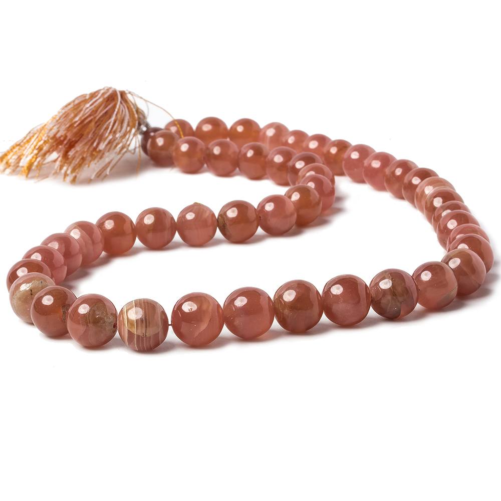 7-9mm Rhodochrosite Plain Round Beads 16 inch 47 pieces AA Grade (ONLINE ORDER ONLY)