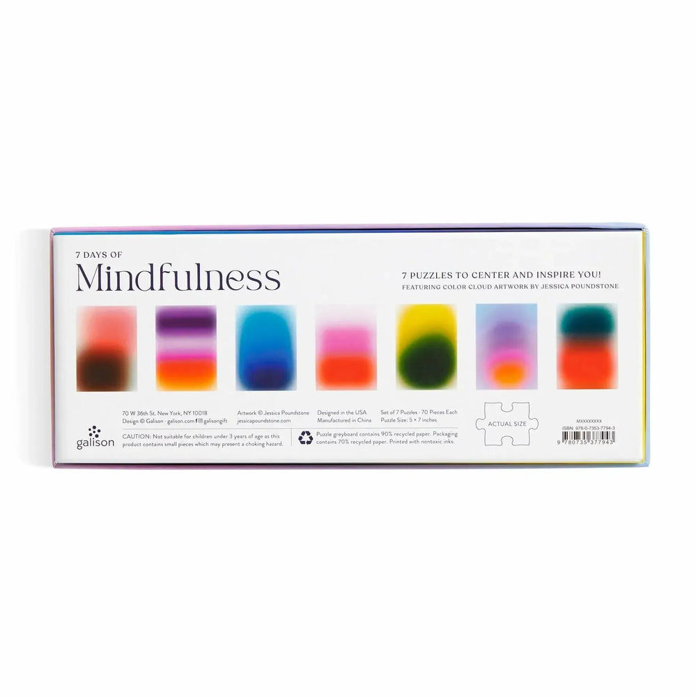 7 Days of Mindfulness Set of 7 Mini 70 Piece Jigsaw Puzzles Galison (ONLINE ORDER ONLY)