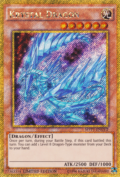 Krystal Dragon [MVP1-ENGV2] Gold Secret Rare (ONLINE ORDER ONLY)