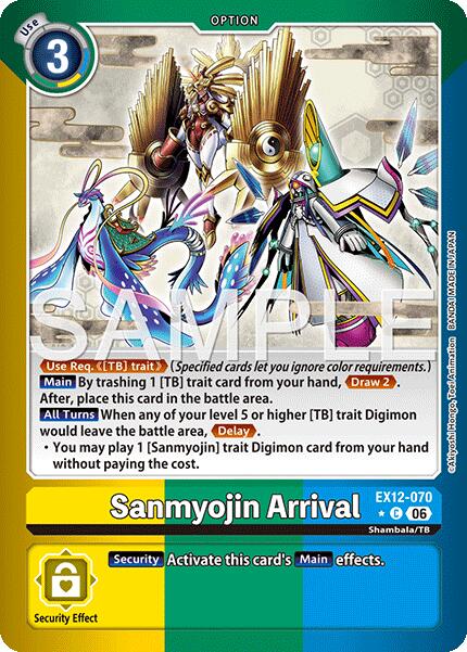 Sanmyojin Arrival [EX12-070] (Limited Foil) [Digital World Shambala]