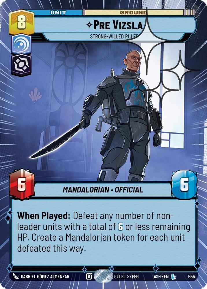 Pre Vizsla - Strong-Willed Ruler (555) (Hyperspace Foil) (555) [Ashes of the Empire]
