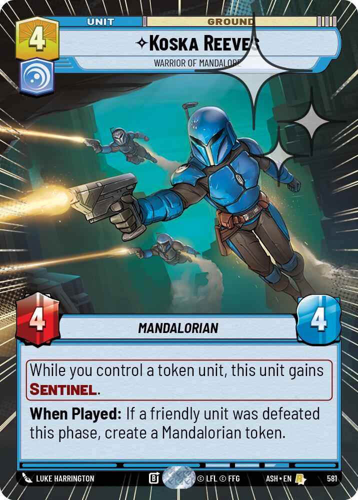 Koska Reeves - Warrior of Mandalore (581) (Hyperspace Foil) (581) [Ashes of the Empire]