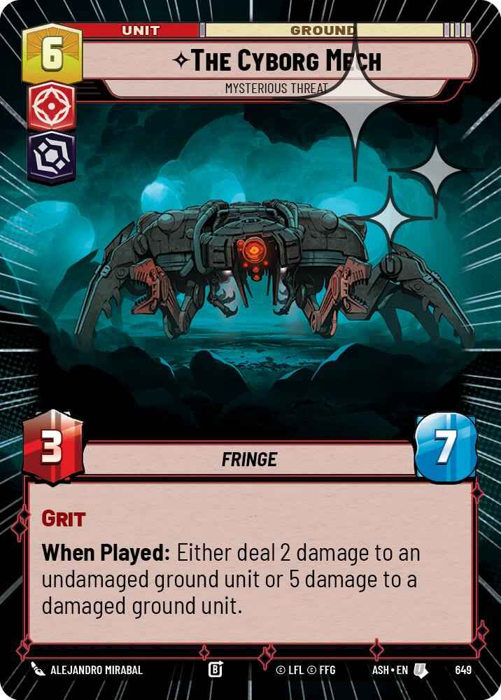 The Cyborg Mech - Mysterious Threat (649) (Hyperspace Foil) (649) [Ashes of the Empire]