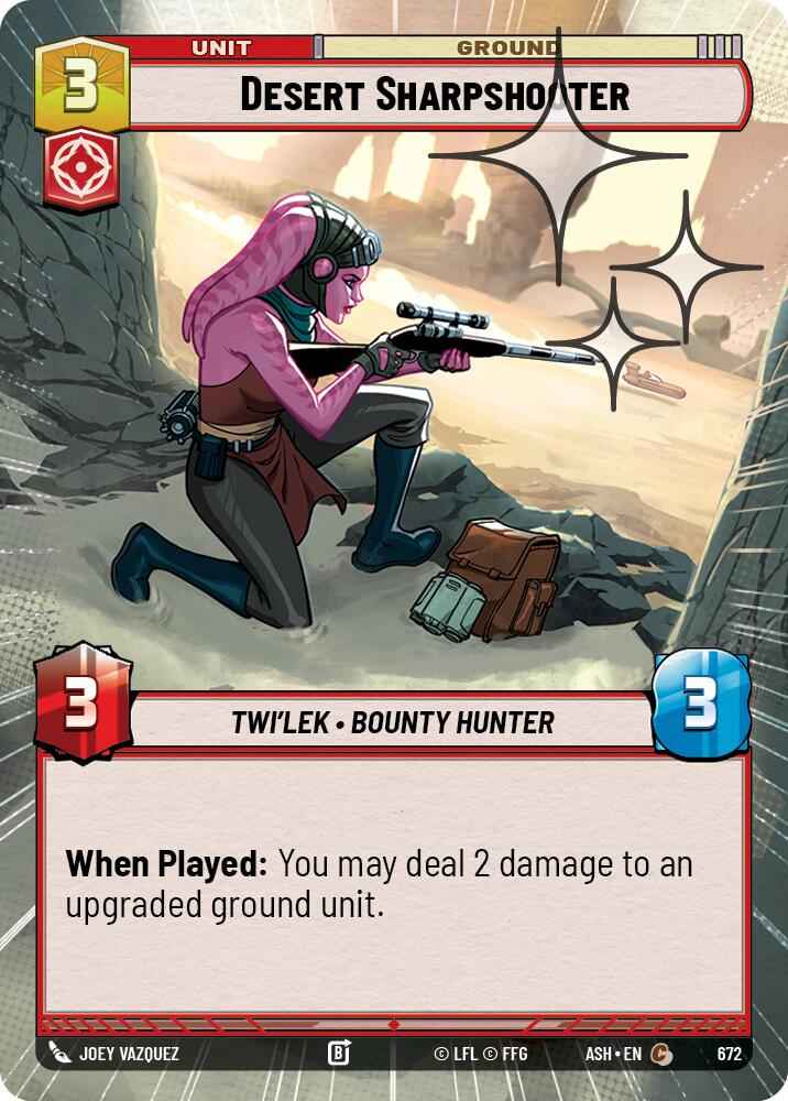 Desert Sharpshooter (672) (Hyperspace Foil) (672) [Ashes of the Empire]