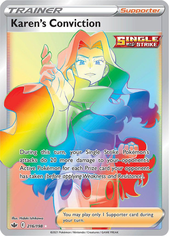 Karen's Conviction (216/198) [Sword & Shield: Chilling Reign] (Online Only)