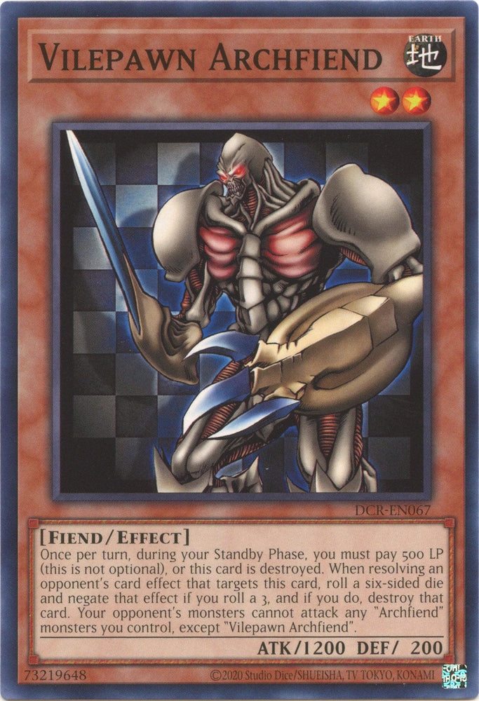 Vilepawn Archfiend (25th Anniversary) [DCR-EN067] Common (ONLINE ORDER ONLY)