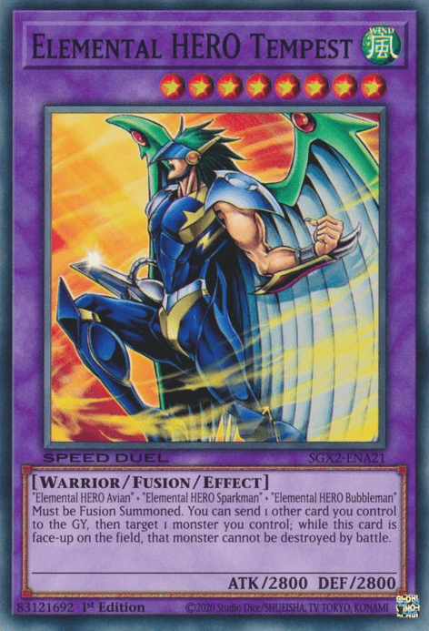 Elemental HERO Tempest [SGX2-ENA21] Common (ONLINE ORDER ONLY)