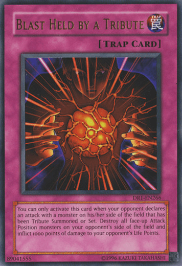 Blast Held by a Tribute [DR1-EN266] Ultra Rare (ONLINE ORDER ONLY)