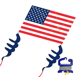 50 Inch Wide Nylon US Flag Kite With Spinners (ONLINE ORDER ONLY)