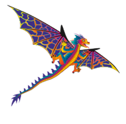 76 Inch Wingspan SuperSize Ultra 3D Dragon Ripstop Nylon Dragon Kite (ONLINE ORDER ONLY)