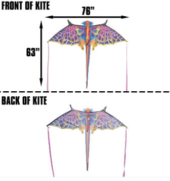 76 Inch Wingspan SuperSize Ultra 3D Dragon Ripstop Nylon Dragon Kite (ONLINE ORDER ONLY)