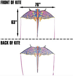 76 Inch Wingspan SuperSize Ultra 3D Dragon Ripstop Nylon Dragon Kite (ONLINE ORDER ONLY)