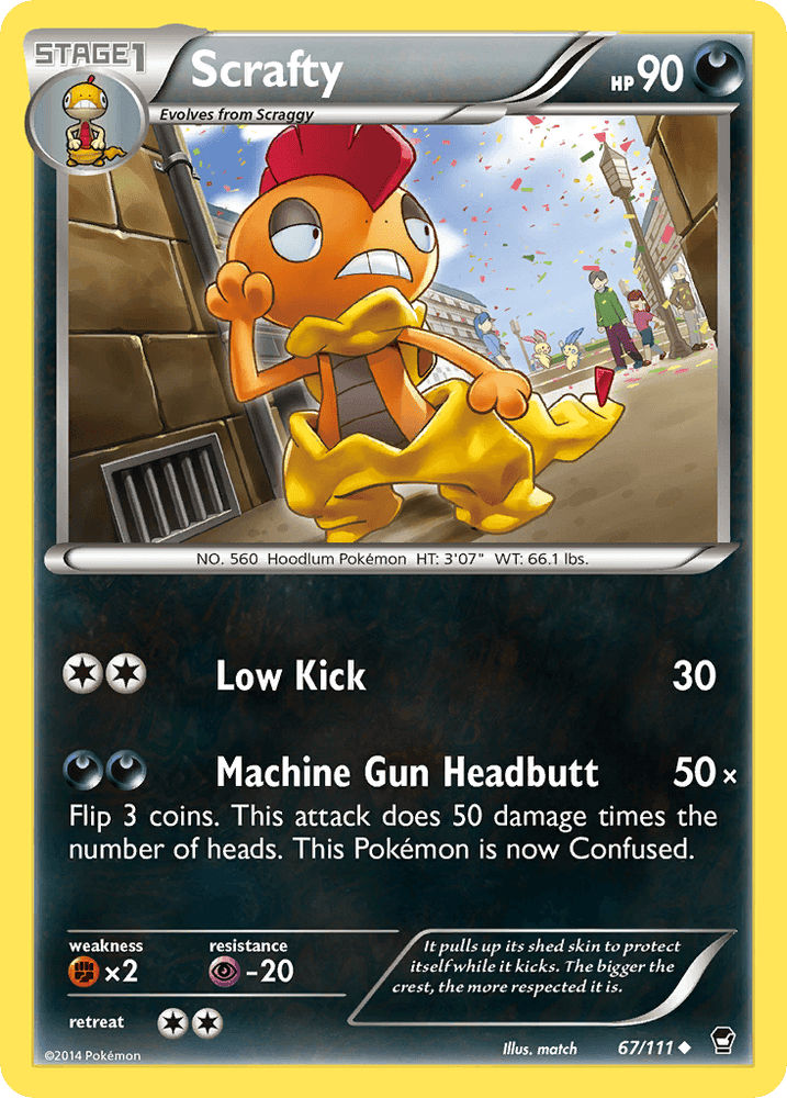 Scrafty (67/111) [XY: Furious Fists] (Online Only)
