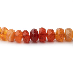 7-8mm Mexican Fire Opal Faceted Rondelle Beads 15 inches 87 pieces (ONLINE ORDER ONLY)