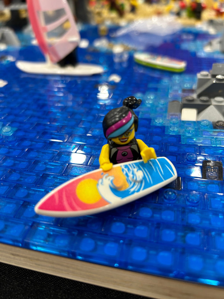 B3 Customs® Printed Sunset Wave Surfboard made from LEGO® bricks (Online Order Only)