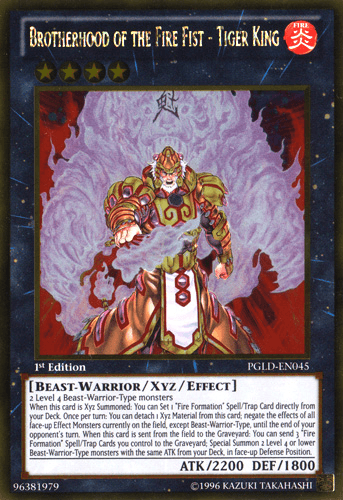 Brotherhood of the Fire Fist - Tiger King [PGLD-EN045] Gold Rare (ONLINE ORDER ONLY)