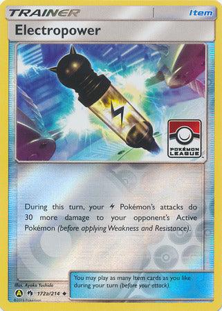 Electropower (172a/214) (League Promo) [Sun & Moon: Lost Thunder] (Online Only)