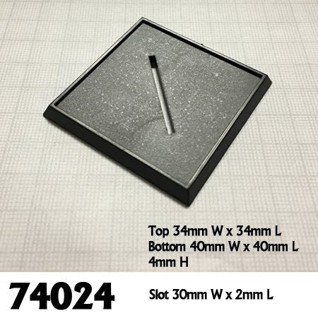 Bones Bases: 40mm Square Plastic Base (10)