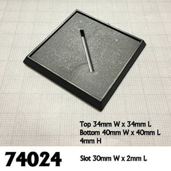 Bones Bases: 40mm Square Plastic Base (10)