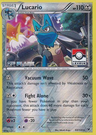 Lucario (63/124) (League Promo 2nd Place) [XY: Fates Collide] (Online Only)