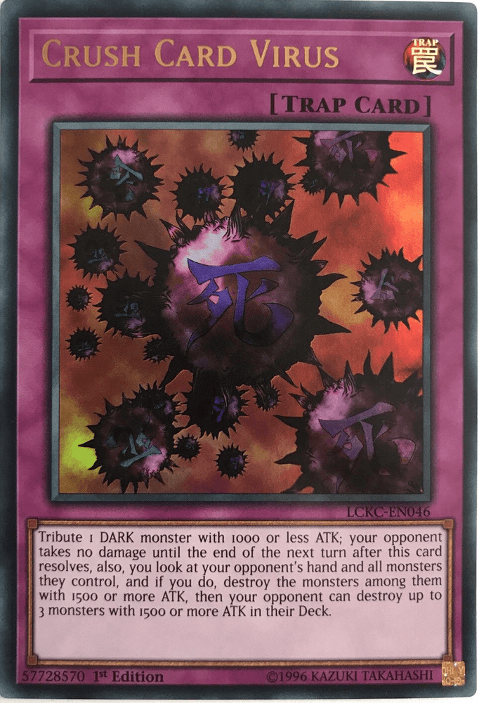 Crush Card Virus (Version 1) [LCKC-EN046] Ultra Rare (ONLINE ORDER ONLY)