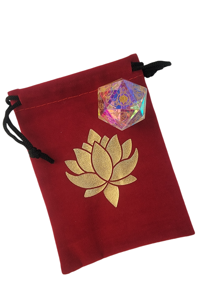 Hindi Prismatic Glass 30mm d20 - Dice Around the World Collection (ONLINE ORDER ONLY)