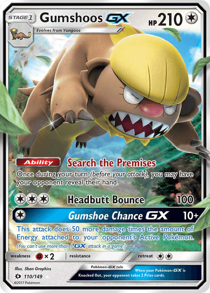 Gumshoos GX (110/149) [Sun & Moon: Base Set] (Online Only)