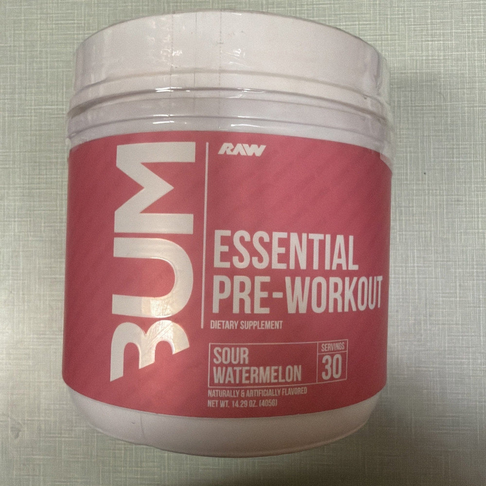RAW Nutrition Essential Pre Workout Powder, Sour Watermelon, 30 Servings4/26 Exp (ONLINE ORDER ONLY)