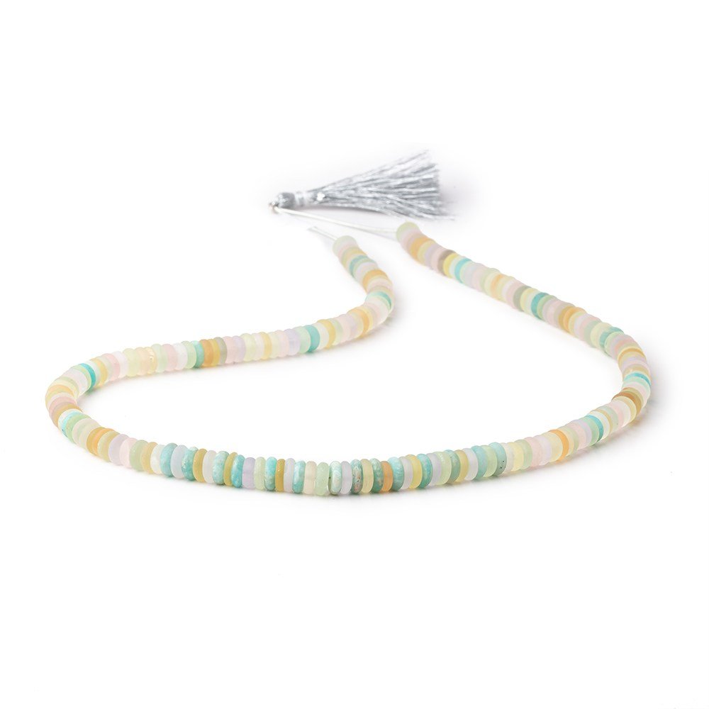 7.5-8.5mm Matte Multi Gemstone Plain Rondelle Beads 20 inch 196 pieces AA (ONLINE ORDER ONLY)