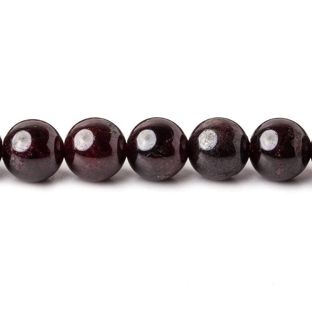 7.5-8mm Garnet plain round beads 15 inch 50 pieces A (ONLINE ORDER ONLY)