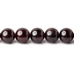 7.5-8mm Garnet plain round beads 15 inch 50 pieces A (ONLINE ORDER ONLY)