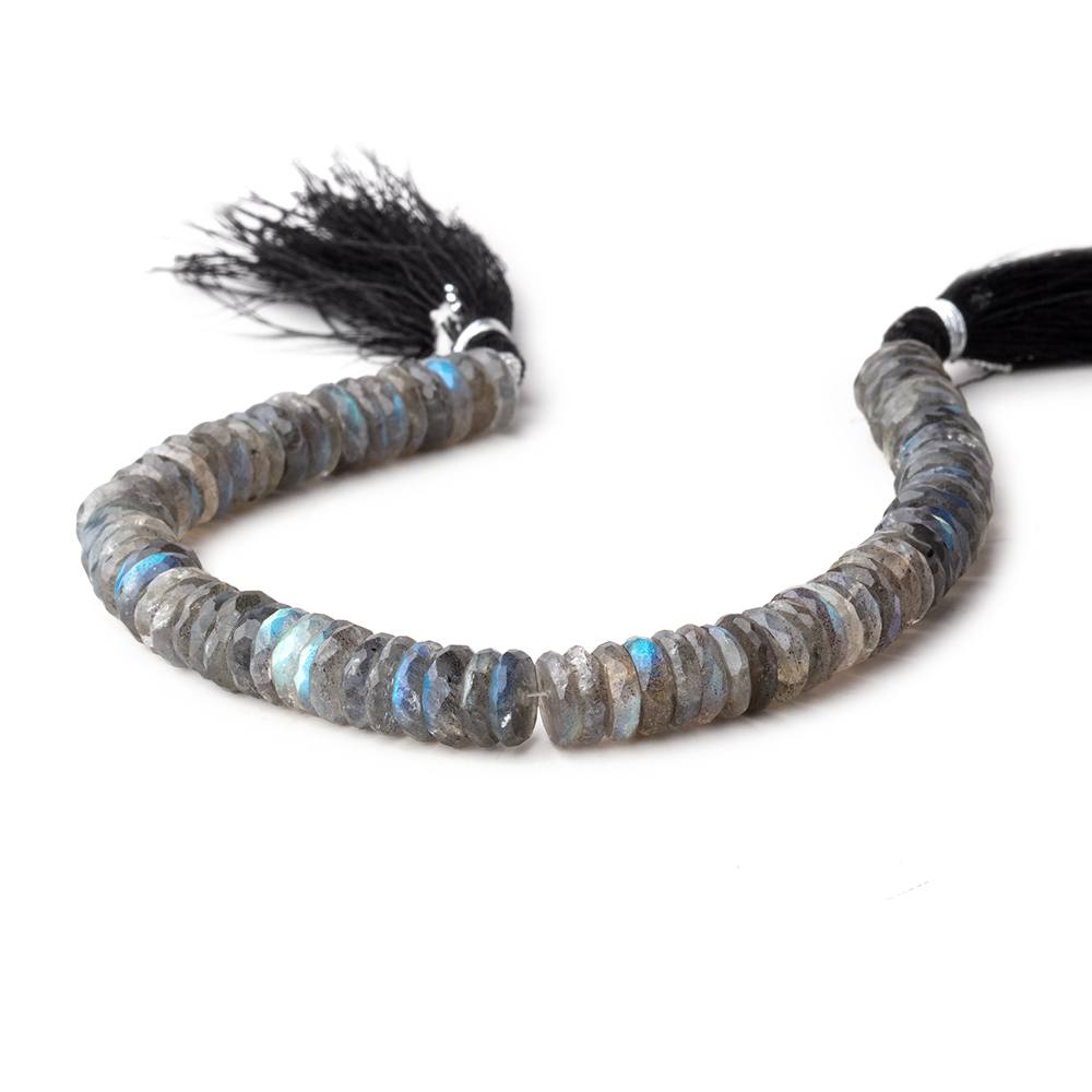 6-6.5mm Labradorite faceted heishi beads 7.5 inches 82 pieces (ONLINE ORDER ONLY)