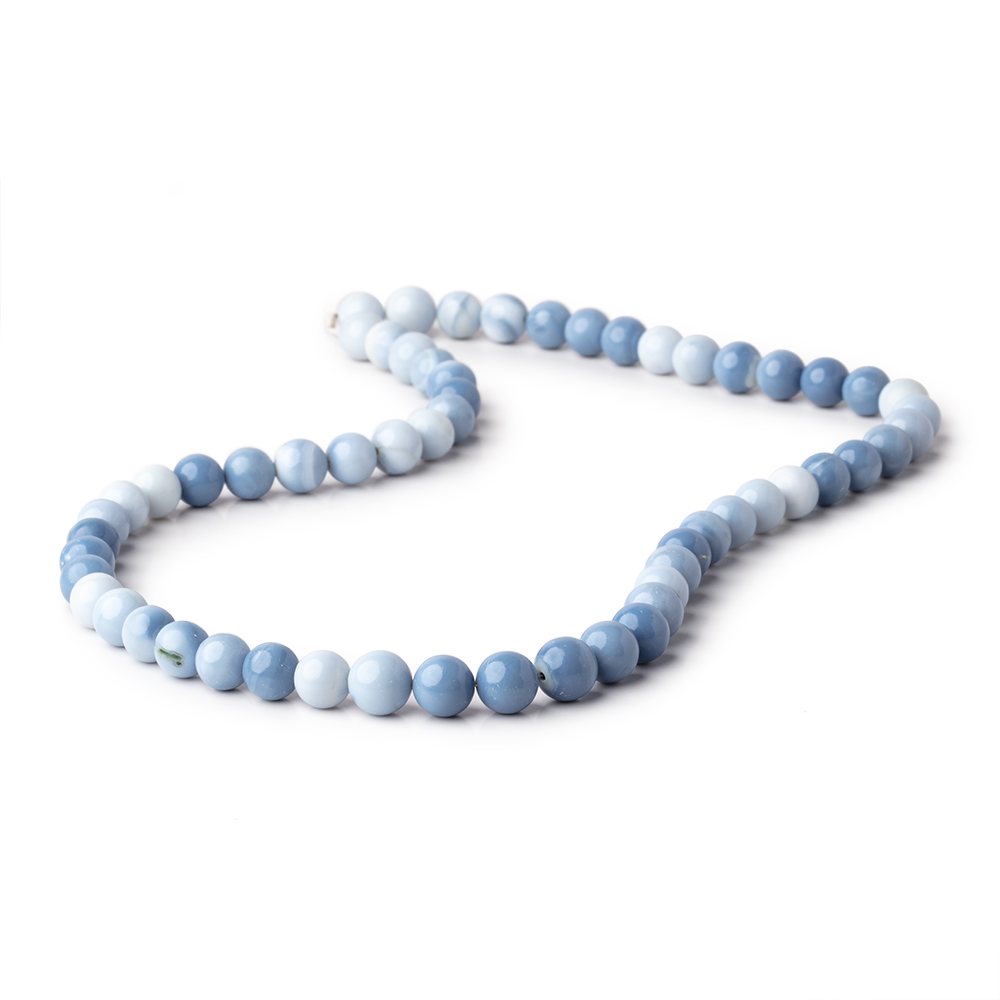 7.5-8mm Owyhee Blue Opal Plain Round Beads 17.5 inch 57 pieces (ONLINE ORDER ONLY)
