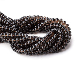 7.5-8mm Smoky Quartz Faceted Rondelle Beads 13.5 inch 64 pieces (ONLINE ORDER ONLY)