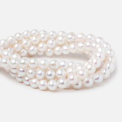 7.5-9mm Off White Chinese Akoya Saltwater Pearls 15.5 inch 48 pieces A (ONLINE ORDER ONLY)