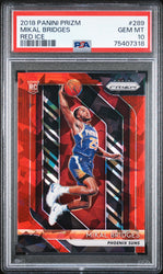 Graded 2018 Panini Prizm Mikal Bridges #289 Red Ice Rookie RC Basketball Card PSA 10 Gem Mint (ONLINE ORDER ONLY)